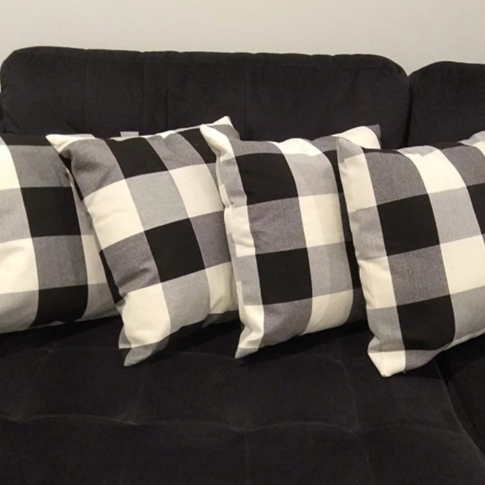 4 Pack Buffalo Plaid Throw Pillow Cushion Covers